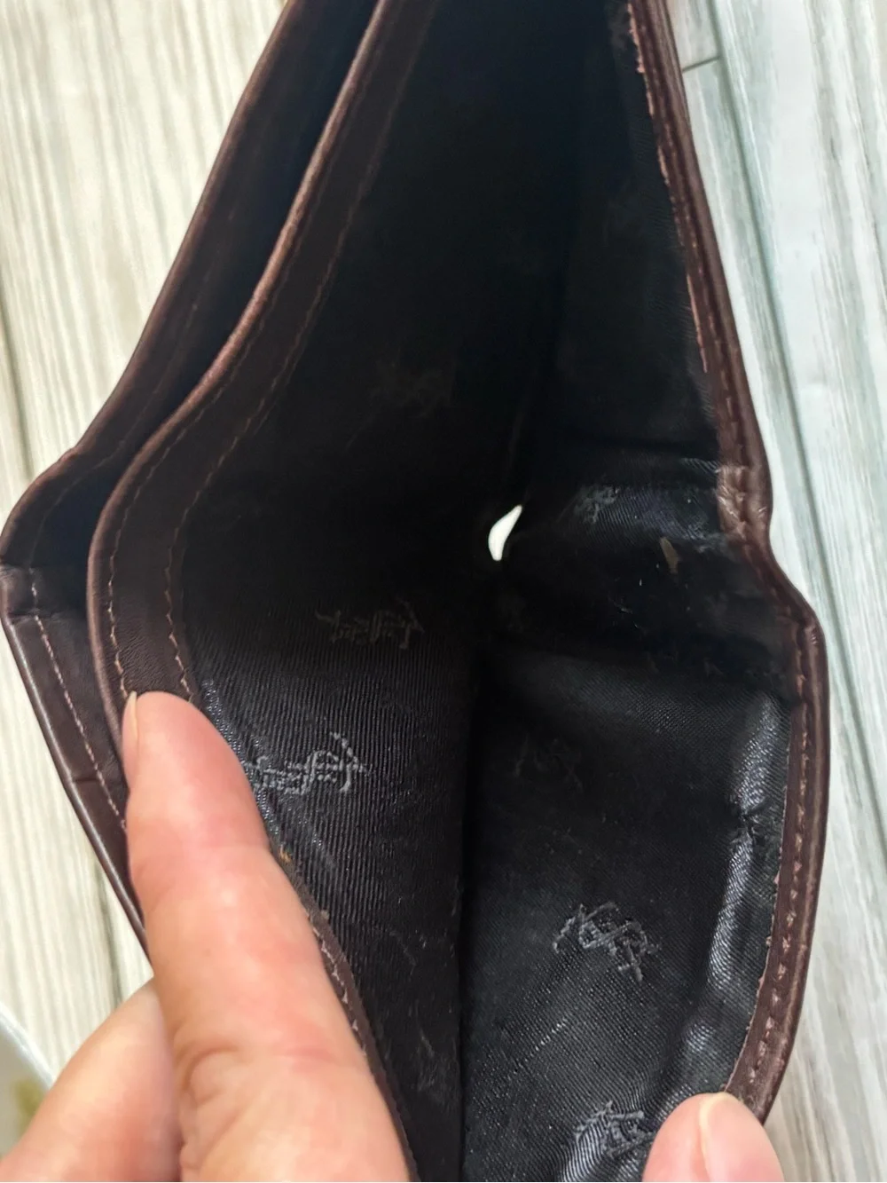 Men’s Yves Saint Laurent Dark Brown Vintage Leather Bifold Wallet